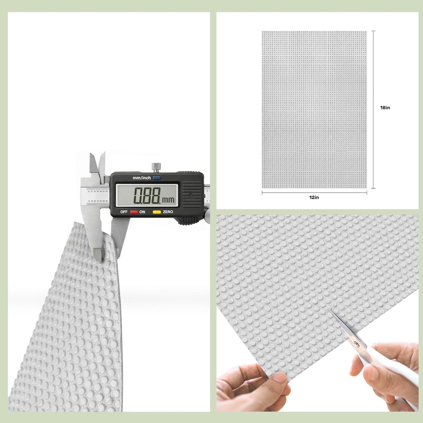 Alfombrillas para estantes de refrigerador 12 x 18 pulgadas sin BPA antideslizante paquete de 6