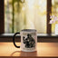 Mug cerámico para papá gamer regalo padre nuevo negro/blanco