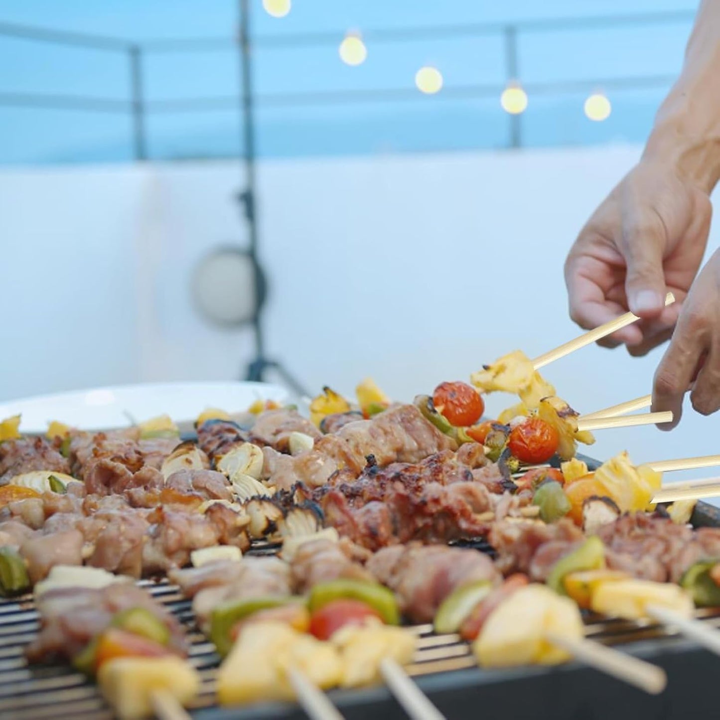 Palos bambú 17.5pulg 50pzas para S'mores asar