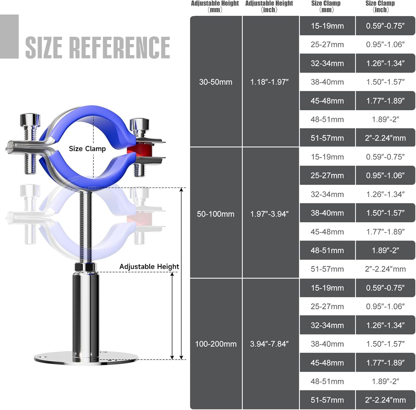 2 Soportes Pared Techo Abrazadora Tubo Ajustable