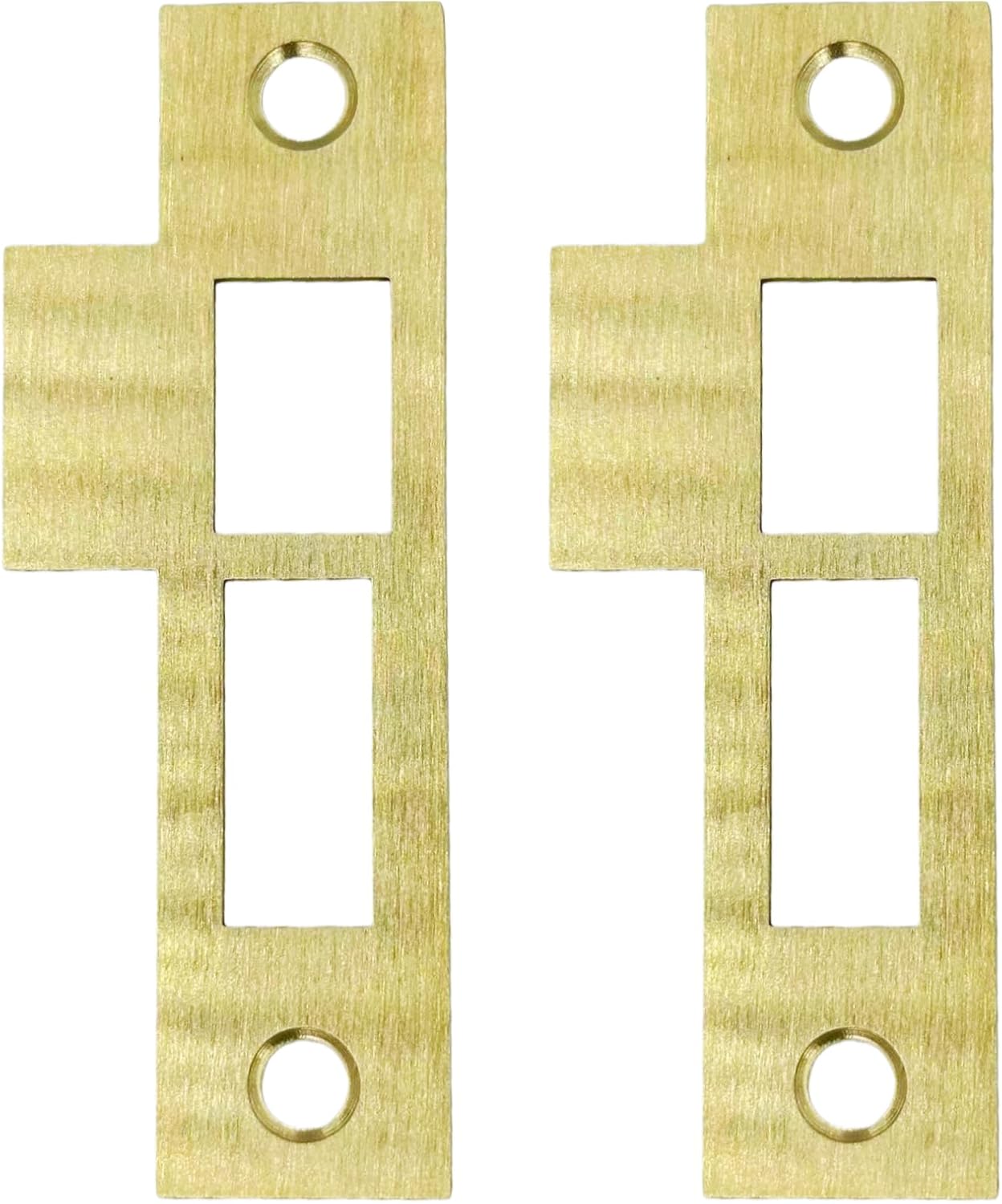 Pack 2 Pestillos Puerta Latón Cepillado Placa Bloqueo 3.25pulg