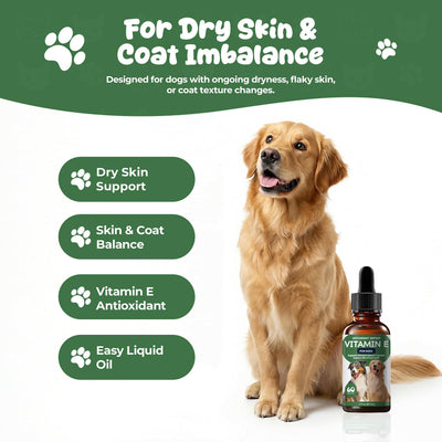 Suplemento E aceite para piel y pelaje perros 2oz