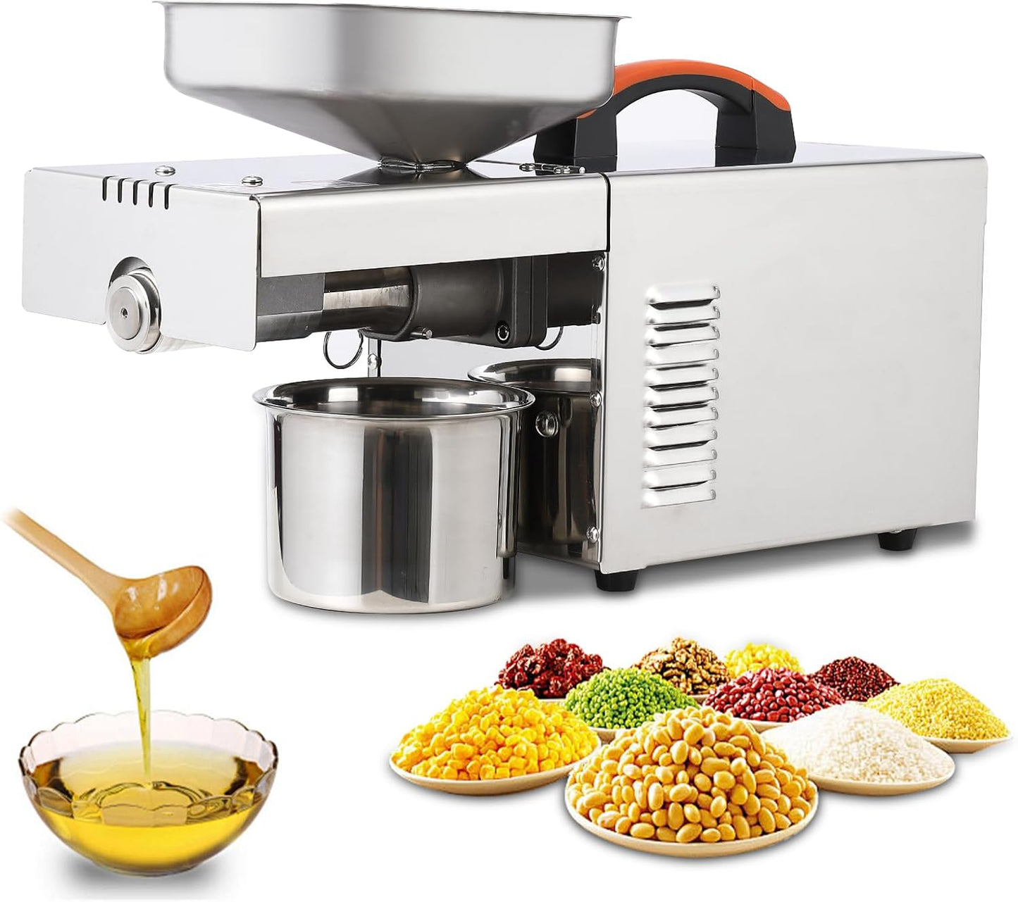 Máquina prensa aceite acero inox 900W extractor automático