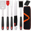 Set 7 accesorios parrilla acero inox con bolsa almacenamiento