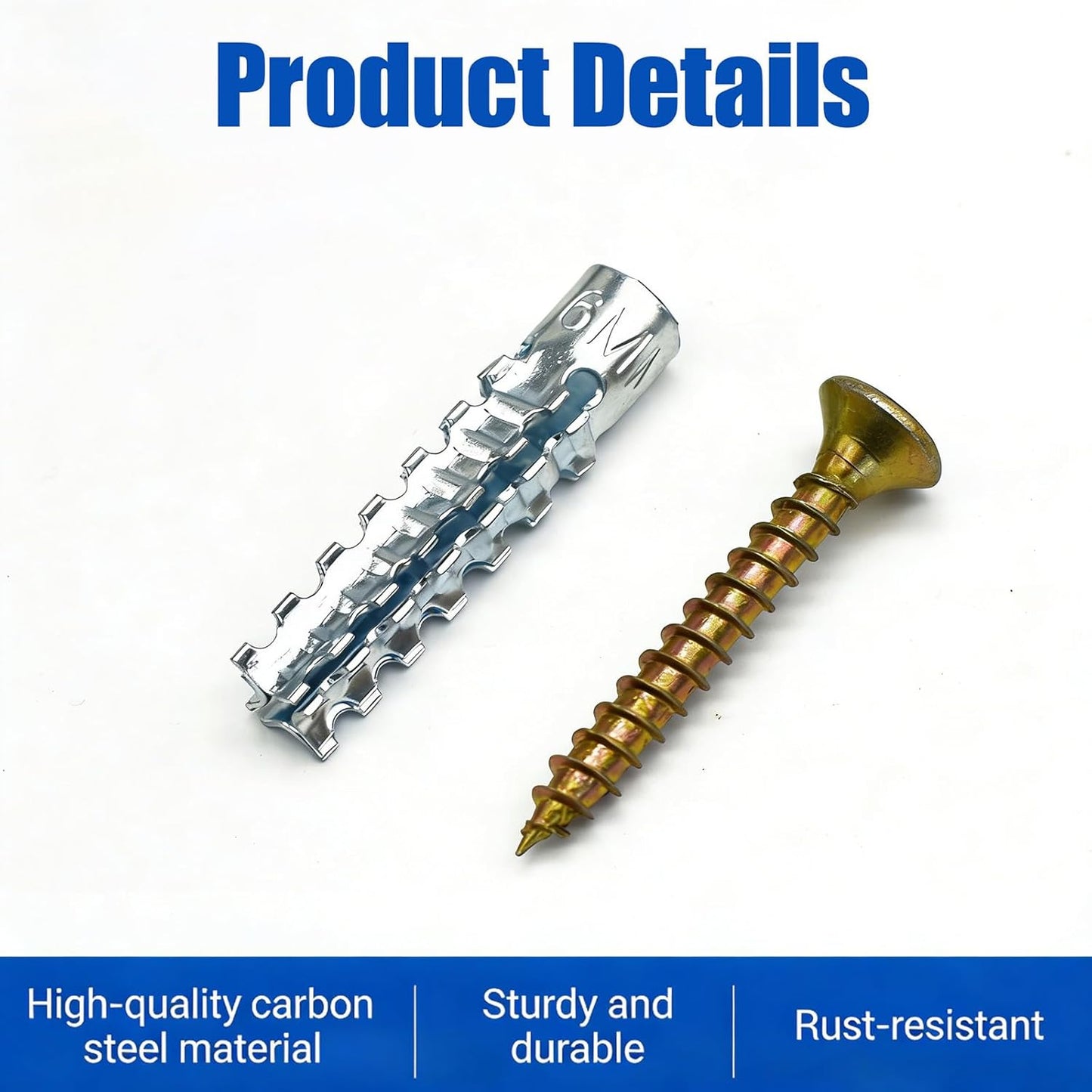 Kit Anclajes y Tornillos para Paredes de Concreto 8mm 50uds
