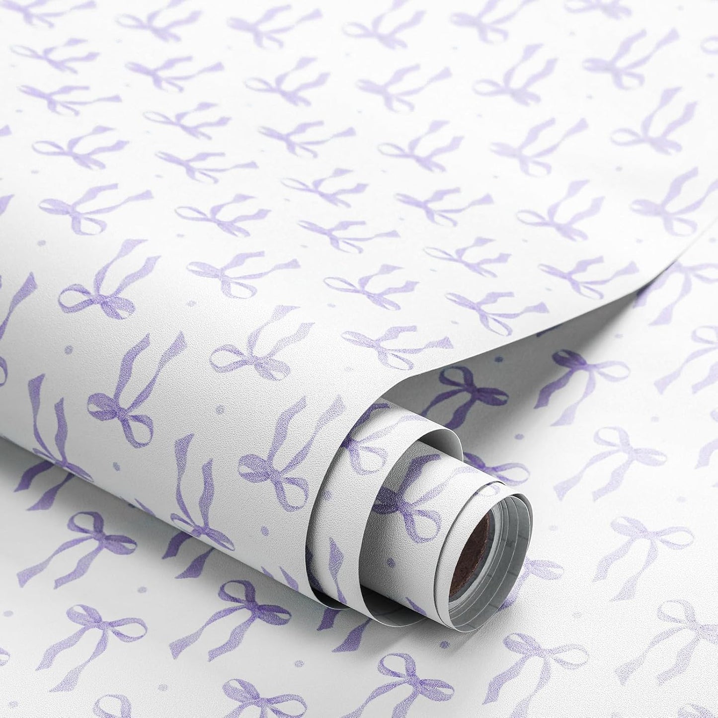 Papel tapiz lazo morado autoadhesivo 15.8x118.1pulg