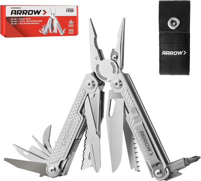 Alicates 20en1 acero inox con cuchillo funda clip exteriores