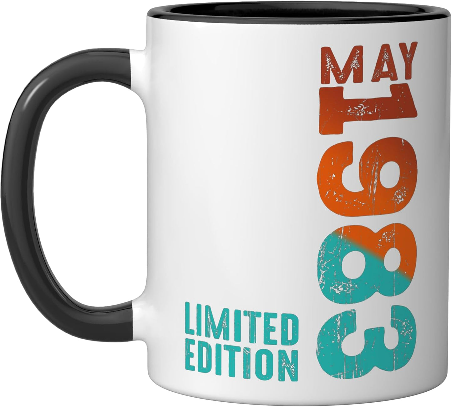 Taza Cerámica Vintage 1983 Negro/Blanco