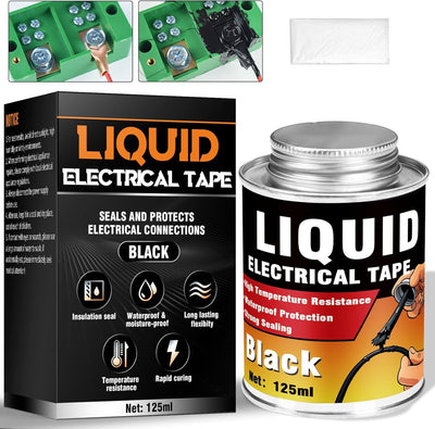 Cinta eléctrica líquida negra impermeable 4.2oz
