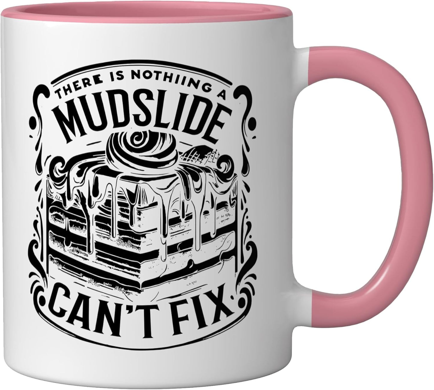 Taza Cerámica para Bebidas Alcohólicas Rosa/Blanca