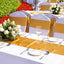 Mantel de satén dorado 12 x 108 pulgadas para banquetes y fiestas