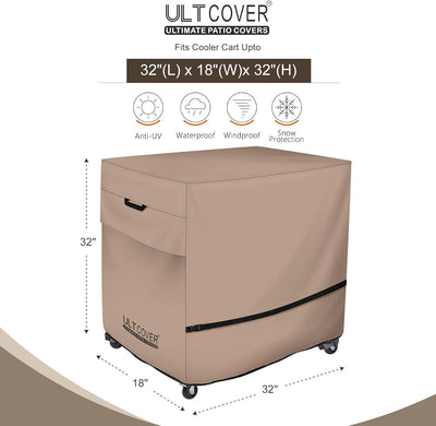 Cubierta impermeable para hielera patio 32x18x32pulg