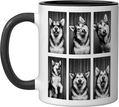 Taza Cerámica Perro Fotografía Negro/Blanco