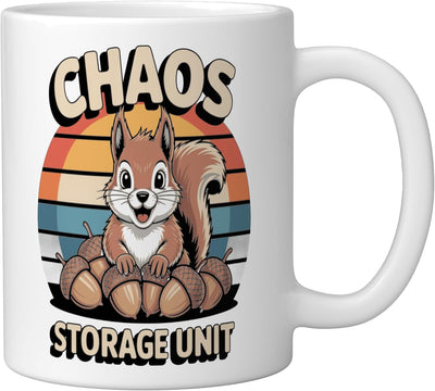 Taza Cerámica Con Esculpir Roedor Acornos Blanca