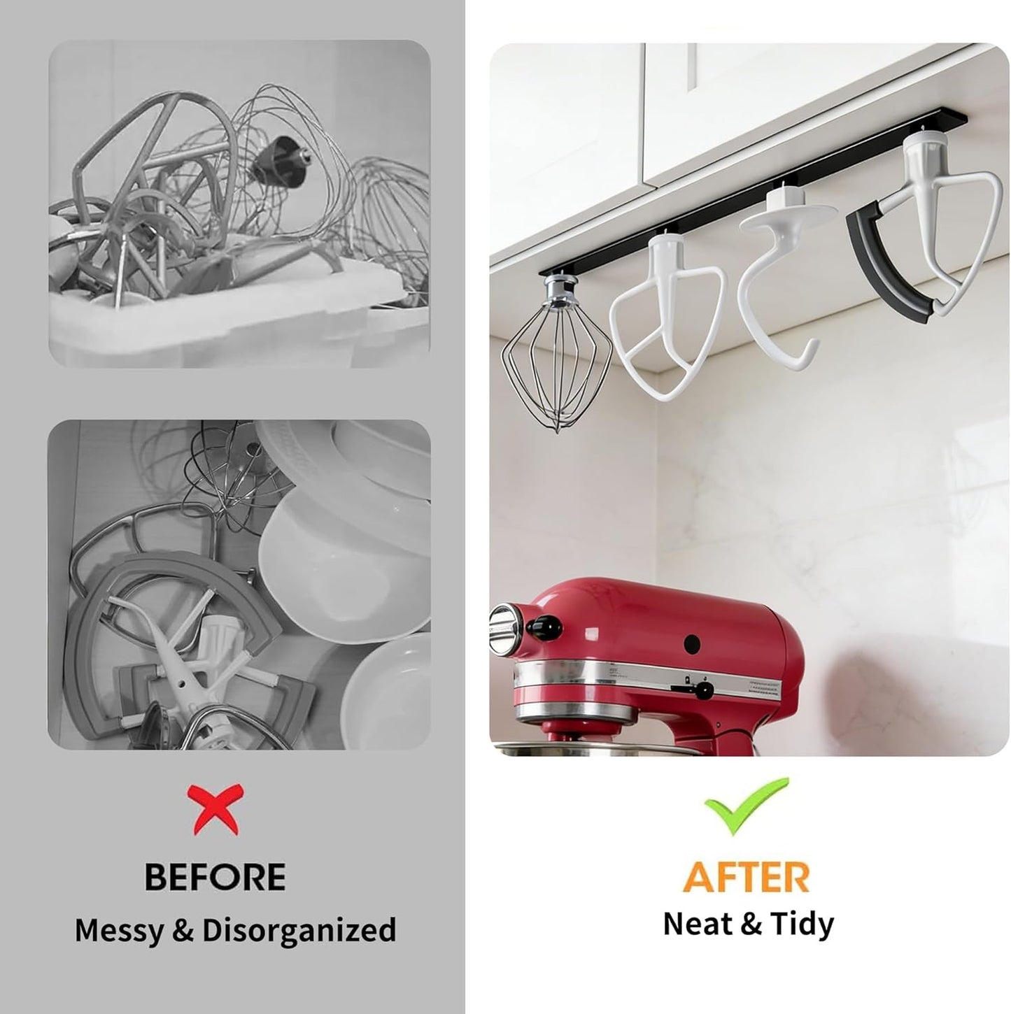 Soporte para mezclador de metal con ganchos fuertes para Kitchenaid