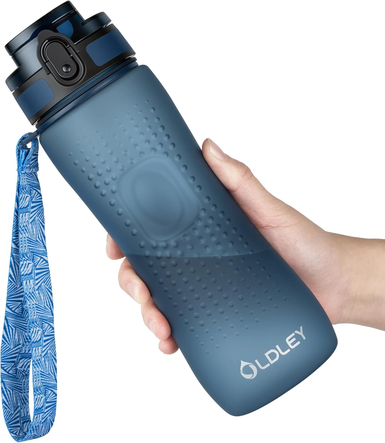 Botella agua 25oz motivacional sin BPA correa a prueba de fugas