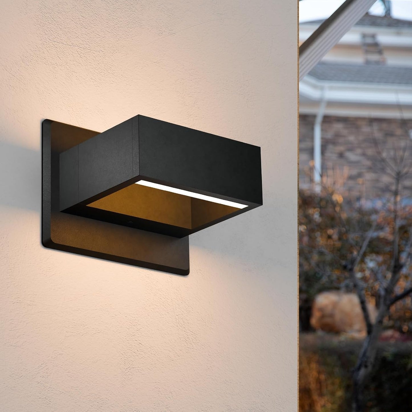 Lámpara pared exterior LED blanco cálido 3000K impermeable