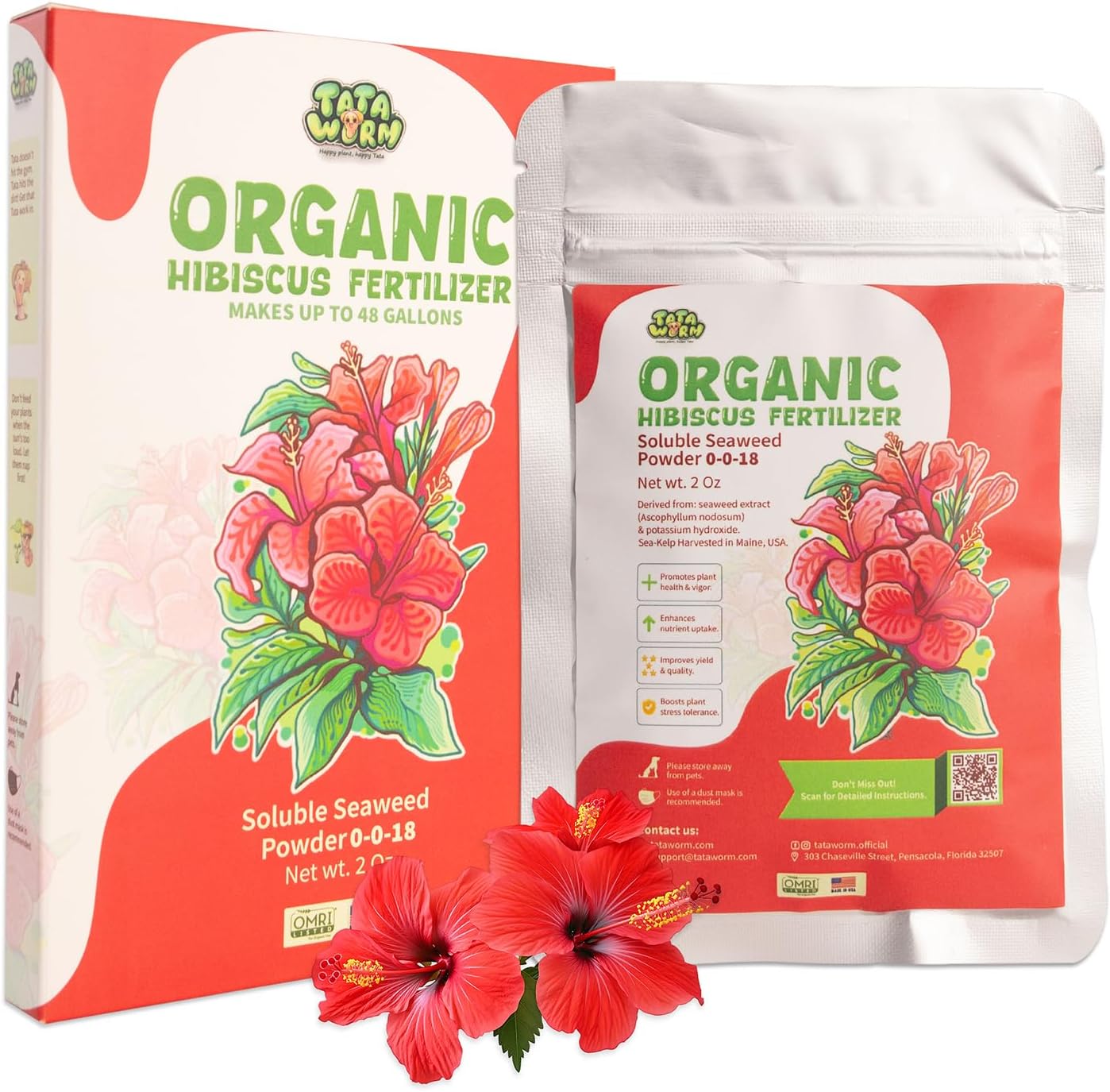 Fertilizante orgánico hibisco extracto algas 2oz