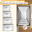 Juego de 4 bandejas de horno de acero inoxidable CEKEE resistentes antiadherentes