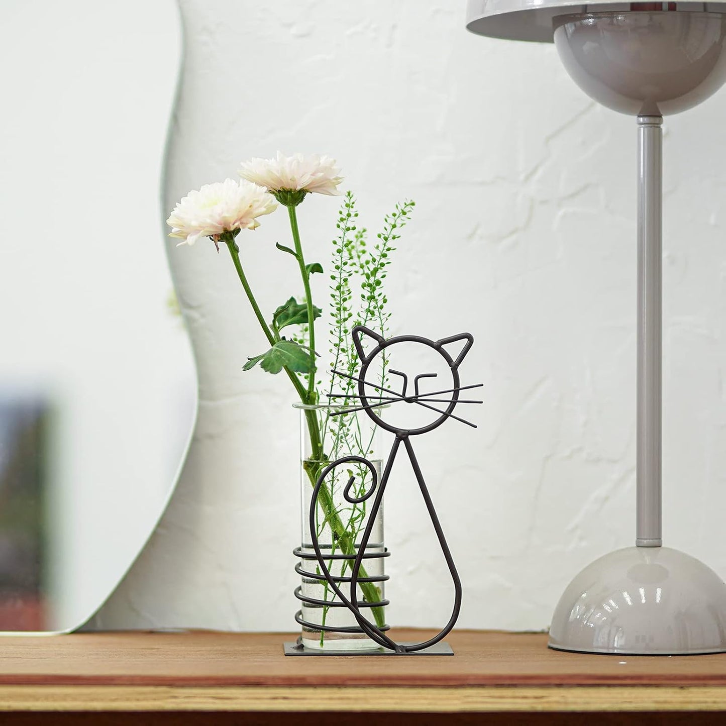 Jarrón hidropónico vidrio florero soporte terrario plantas gato