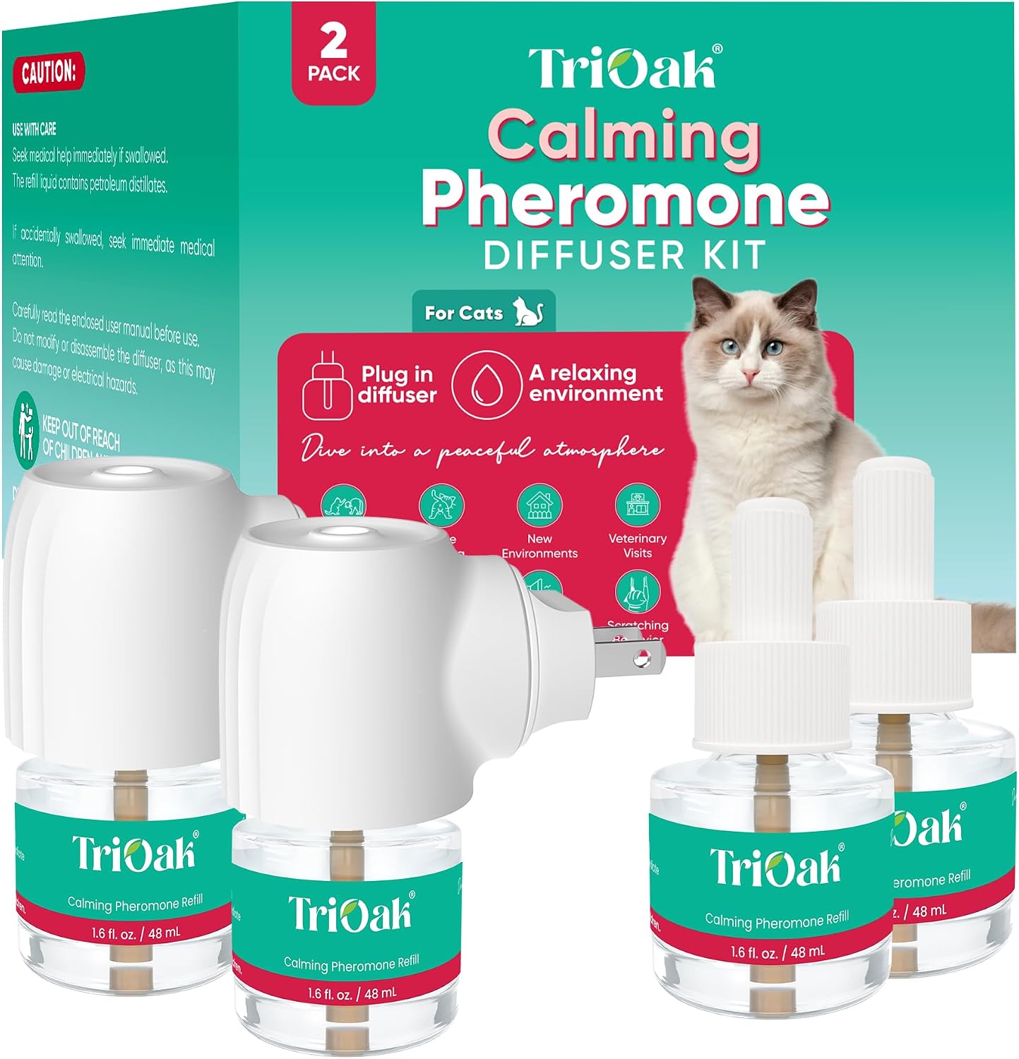 Difusor feromonas calmante para gatos enchufable menta