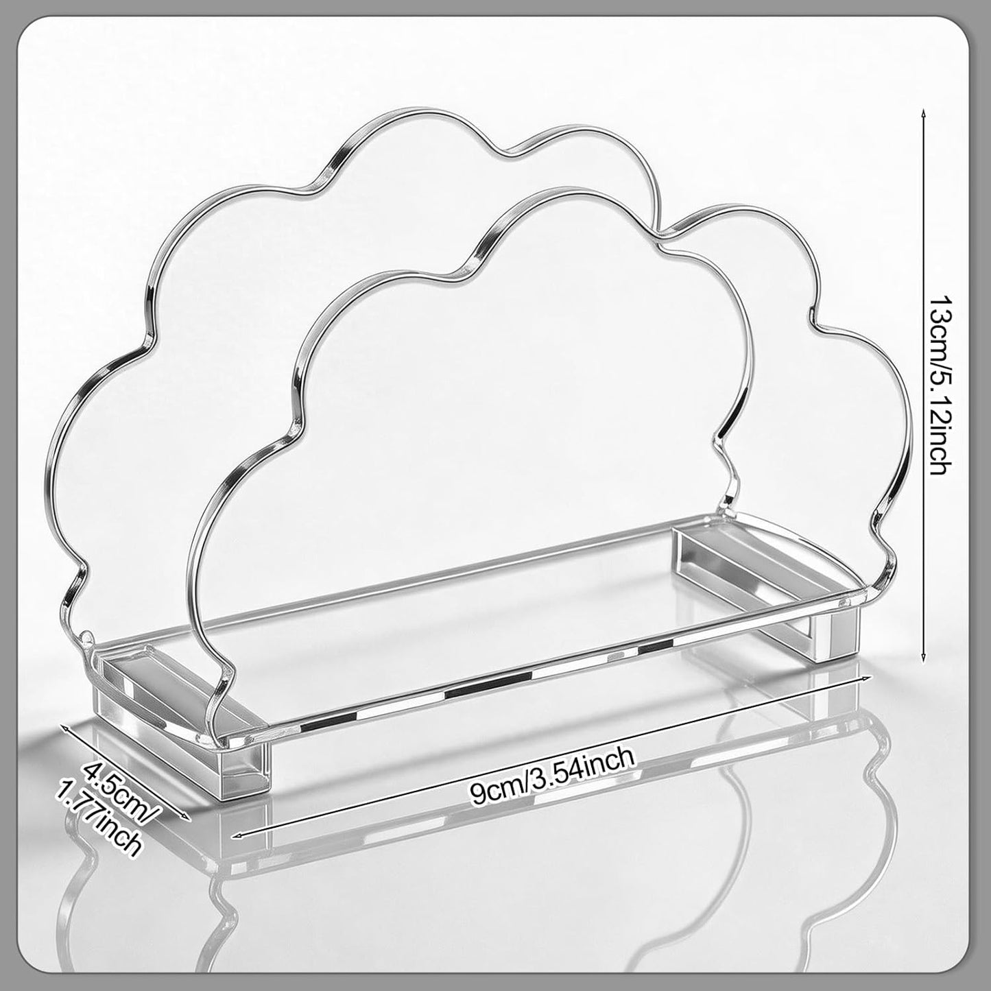 Servilletero Seashell acrílico transparente para mesa