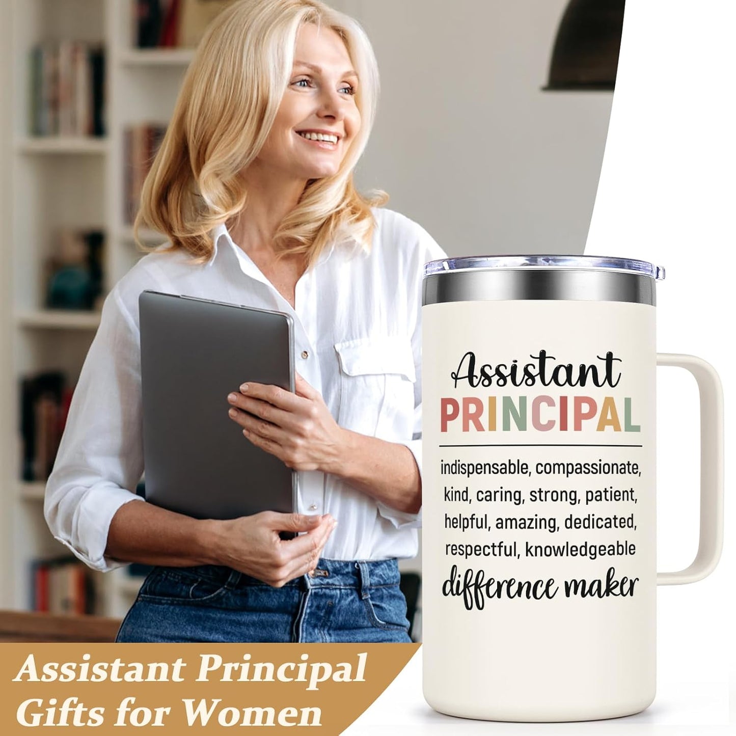 Taza de café aislada regalo para asistente del director