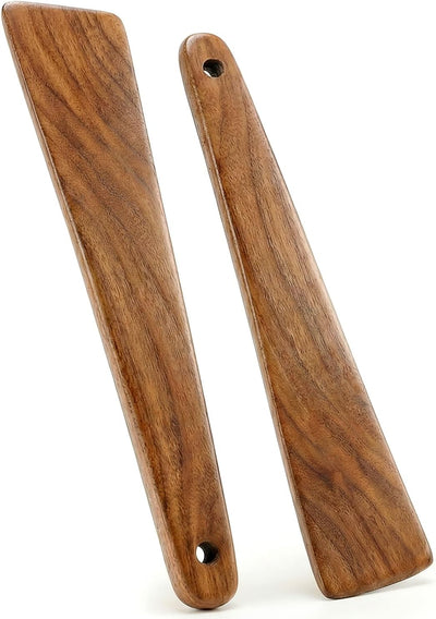 Espátula de madera antiadherente 12 pulgadas para cocina, pescado, huevos y panqueques (2 unidades)