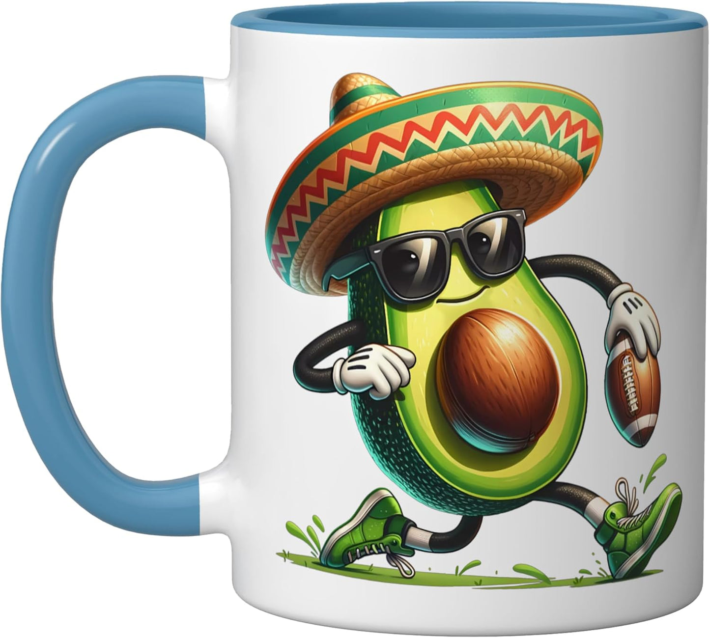 Taza Cerámica Fútbol Cinco De Mayo Azul/Blanco