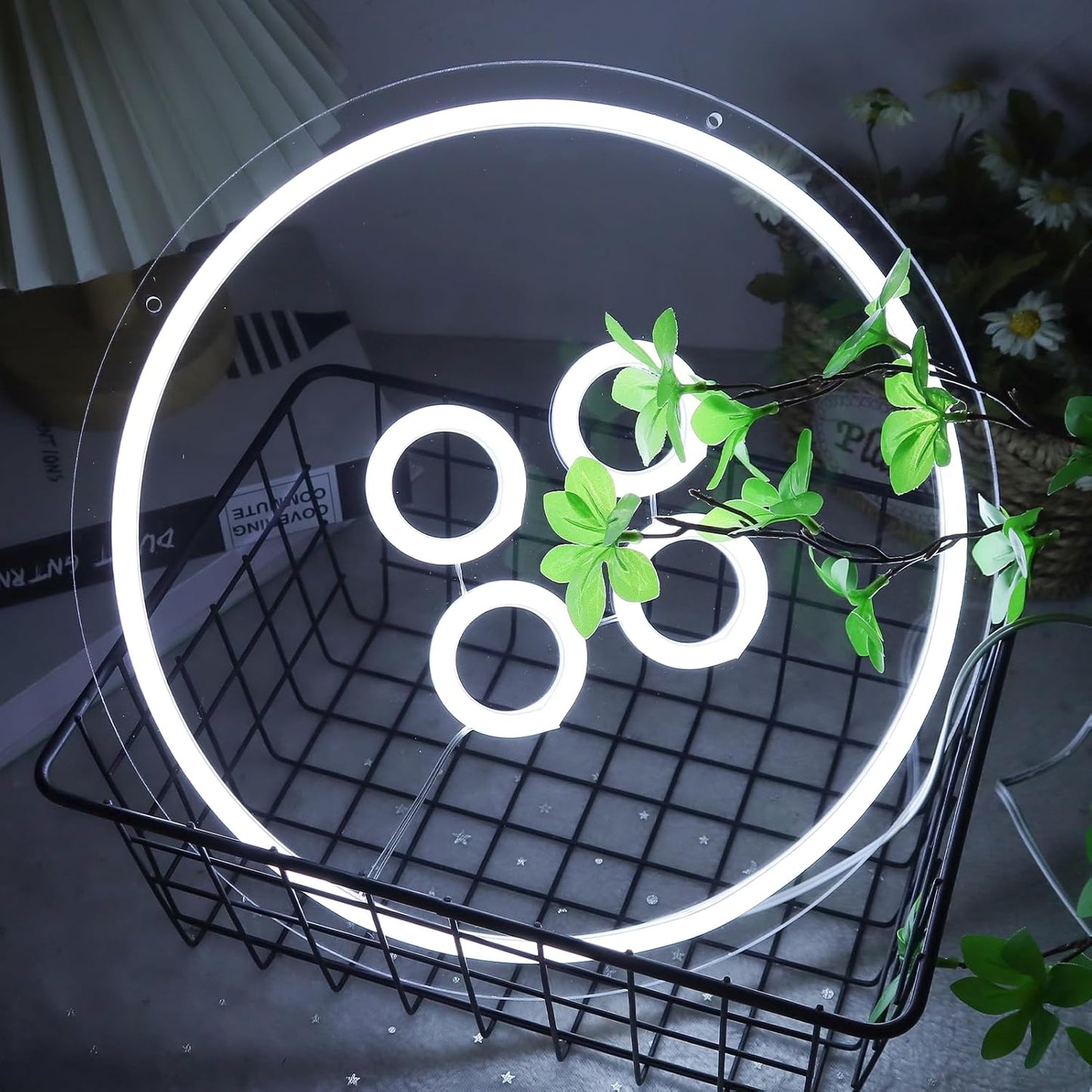 Letrero Neón Botón LED Decoración Pared Regalo Niños