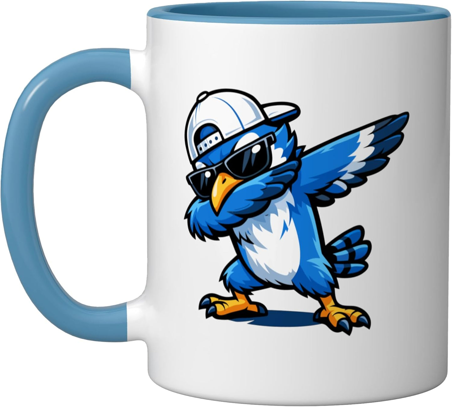 Taza Cerámica Blue Jay Azul Blanco