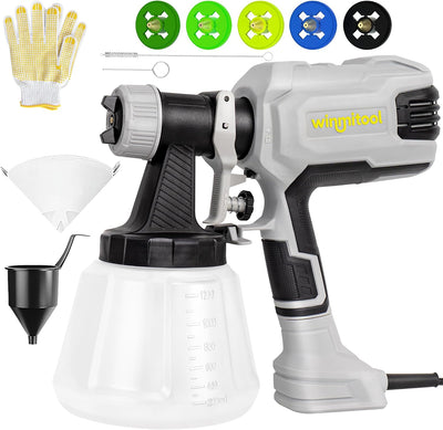 Pulverizador pintura 650W 5 boquillas cobre 40.6oz 3 patrones
