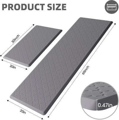 Tapete cocina antifatiga 2 pzas gris para fregadero