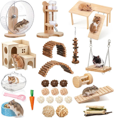 40 Accesorios Jaula Hámster Rueda 9.5pulg Madera