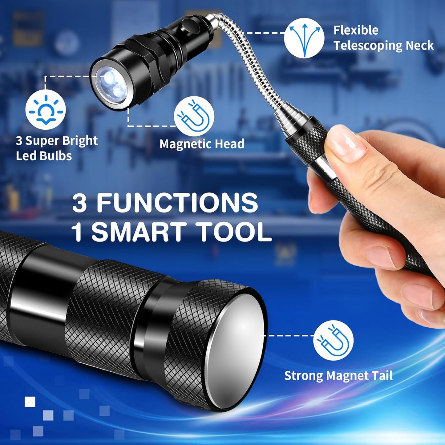 Herramienta magnética linterna LED para mecánico
