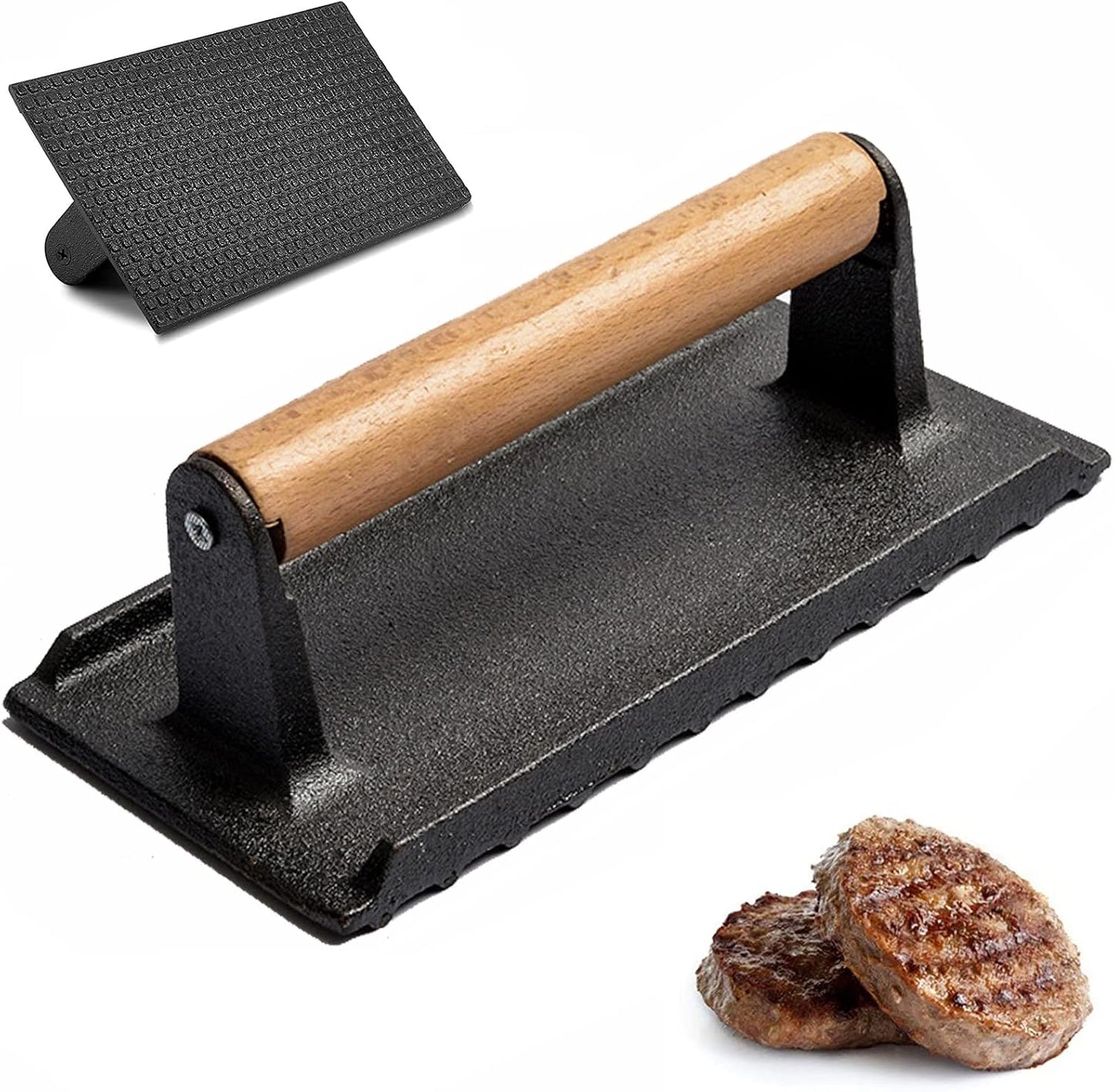 Prensa hierro fundido para hamburguesa salchicha Panini