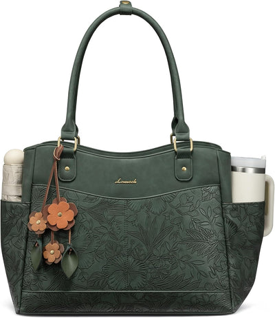 Bolsa portátil cuero vintage para mujer trabajo oficina