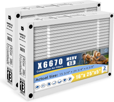 Filtro horno MERV 13 16x25x5 plisado comp Lennox