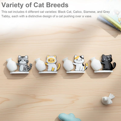 Juego 4 imanes nevera gatitos decoración hogar