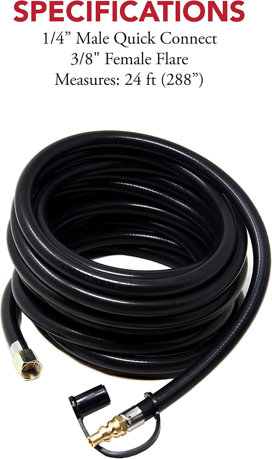 Extensión manguera 1/4 macho RV 24ft