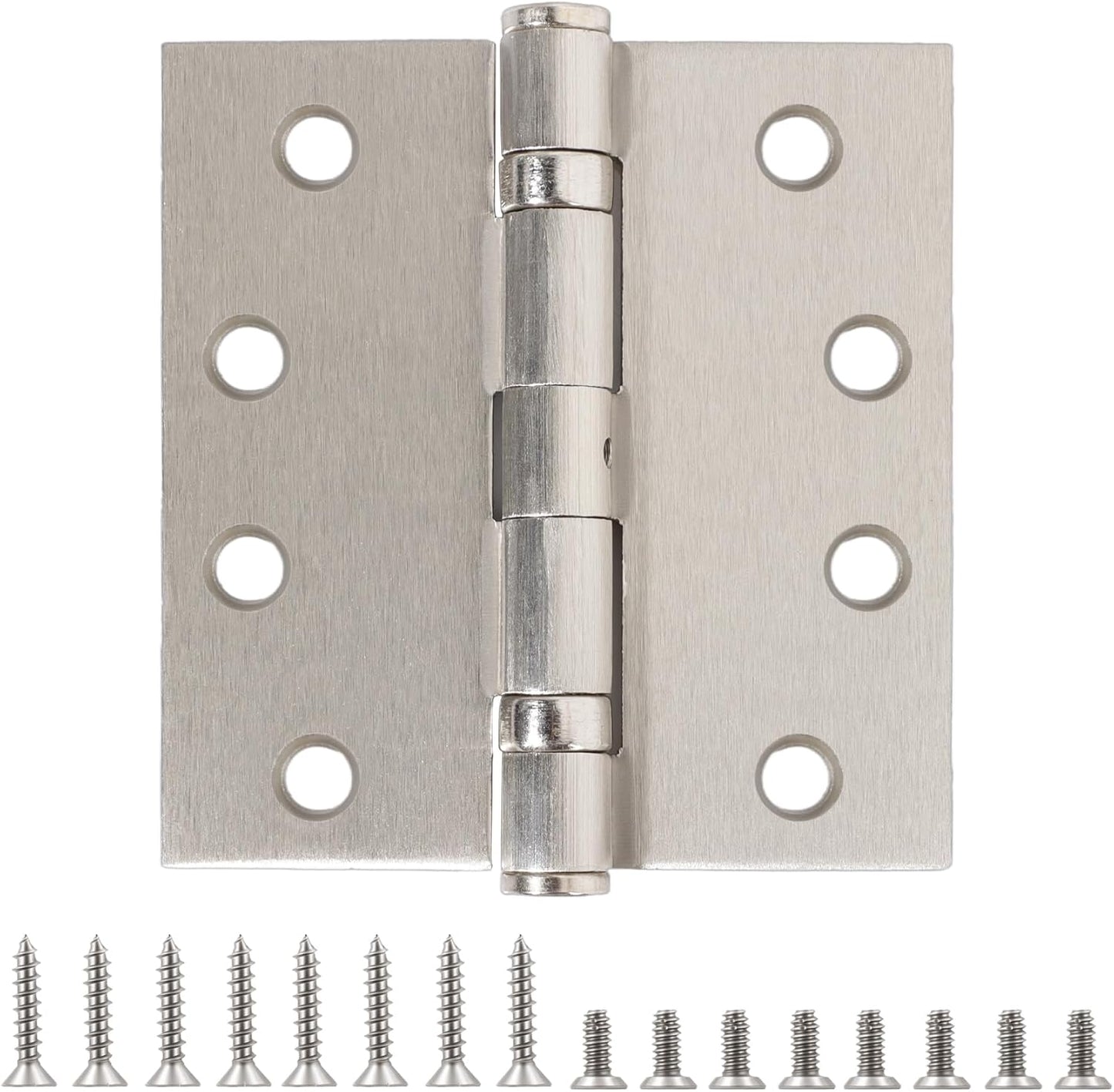 Pack 3 Bisagras Puerta Comerciales 4.5x4 Pulg Con Rodamiento Níquel