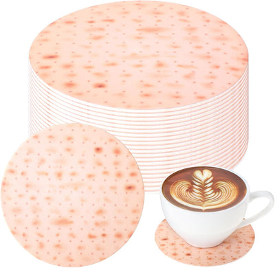 24 posavasos abstractos de Pascua suaves con textura de pan de Matzah