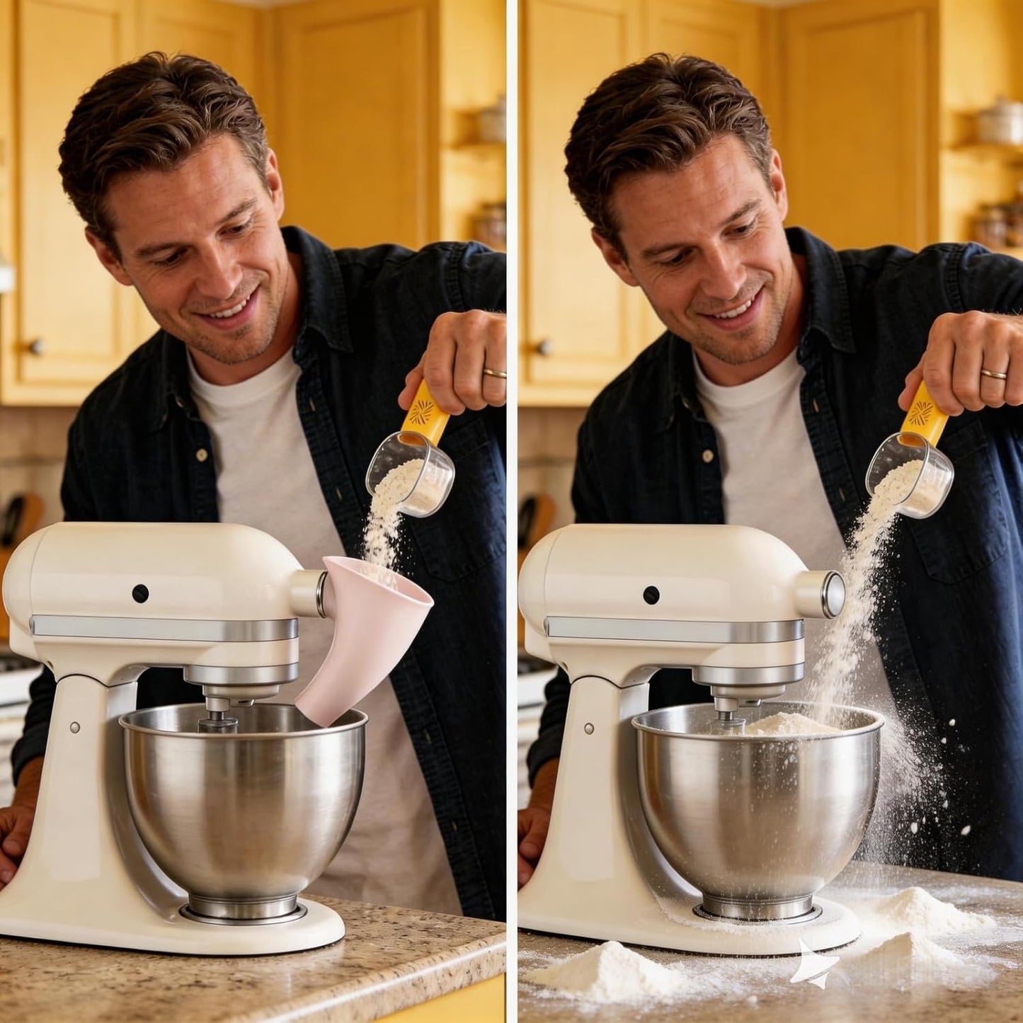 Funnel para KitchenAid 5qt con soporte antirotación