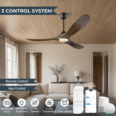 Ventilador techo inteligente 42pulg control Alexa WIFI