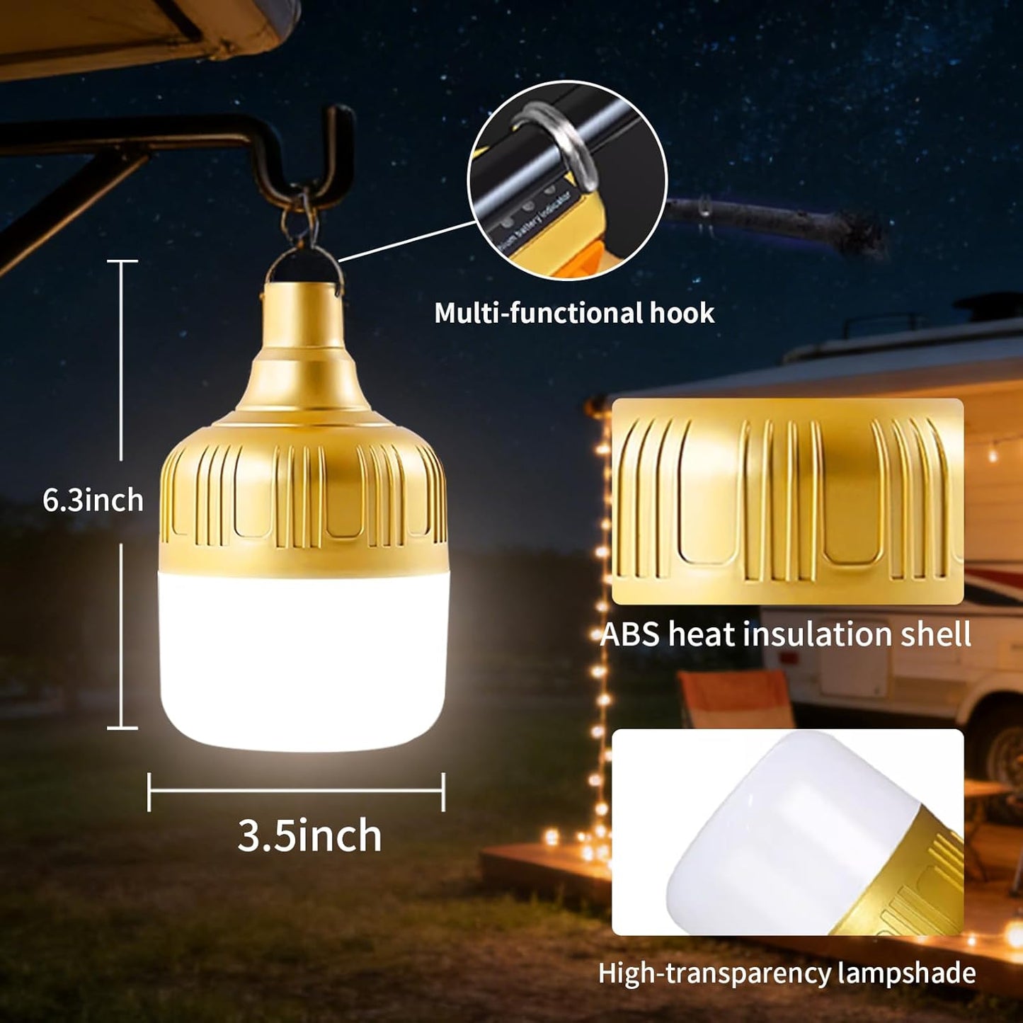2 Bombillas LED Impermeables IP65 Exteriores Luz Emergencia