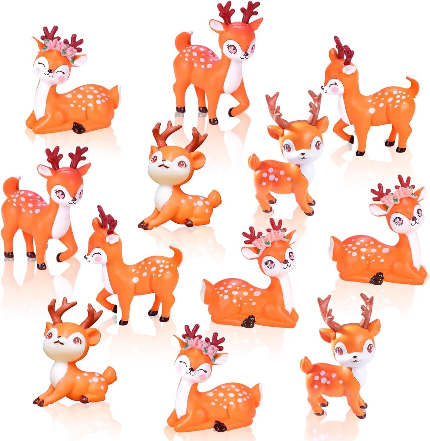 12 Pzas figuras ciervo decorativas jardín hadas
