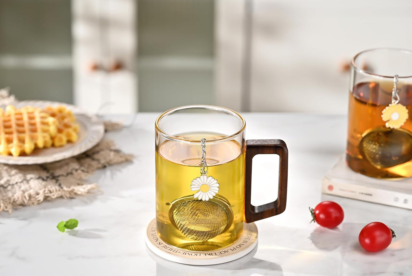 Bola de té de acero inoxidable para infusor de té de margarita