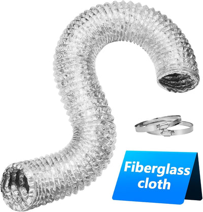 Manguera ventilación fibra vidrio 4pulg x6ft espacios reducidos