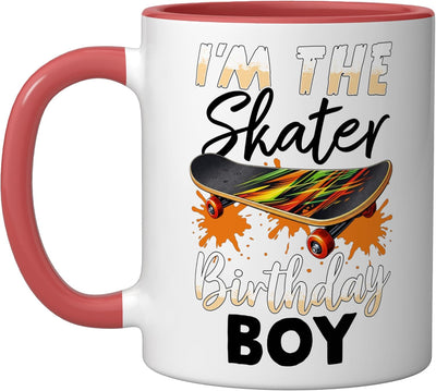 Taza Cerámica Cumpleaños Skater Rojo/Blanco