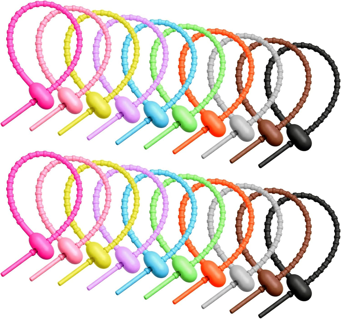 Bridas silicona 8pulg reutilizables ajustables multiusos